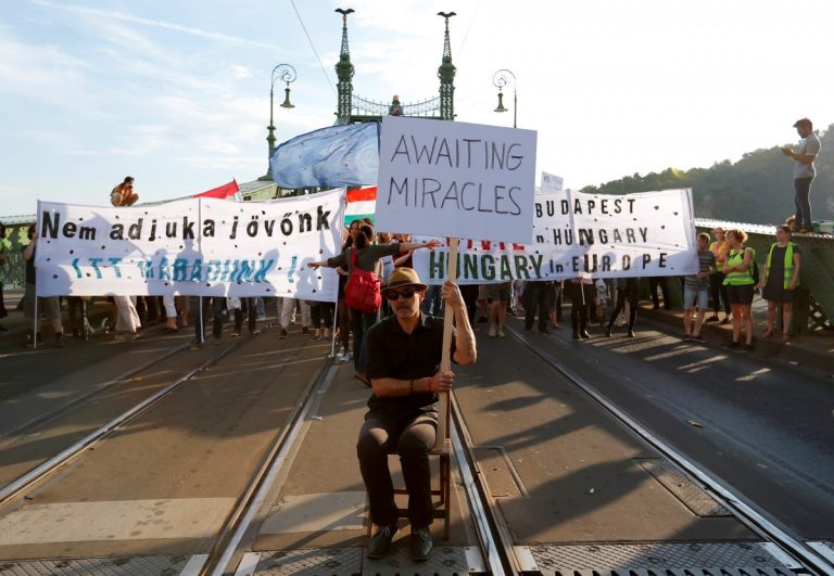 Hungarians protest again over clampdown on university, NGOs
