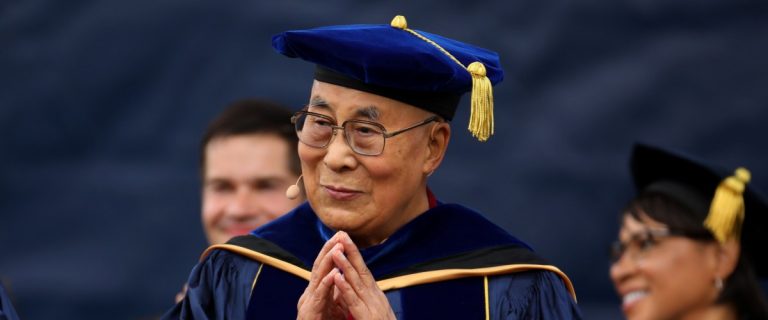Chinese students protest peace icon Dalai Lama's commencement speech