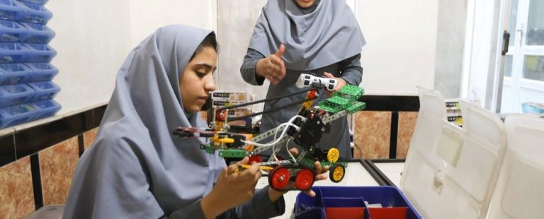 Denied US visas, all-girl Afghan robotics students watch creation compete via Skype