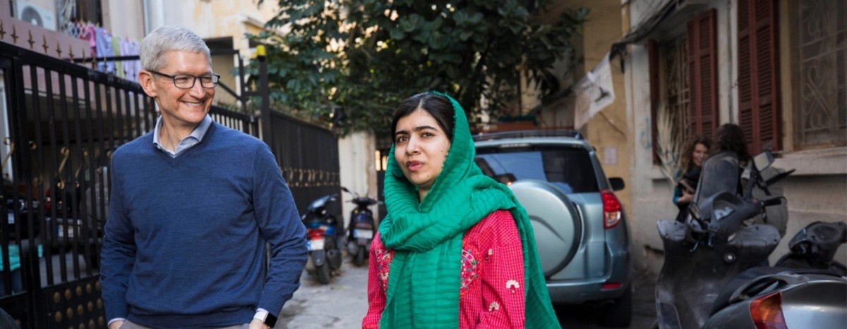 Tim Cook, Malala, Apple, girls' education