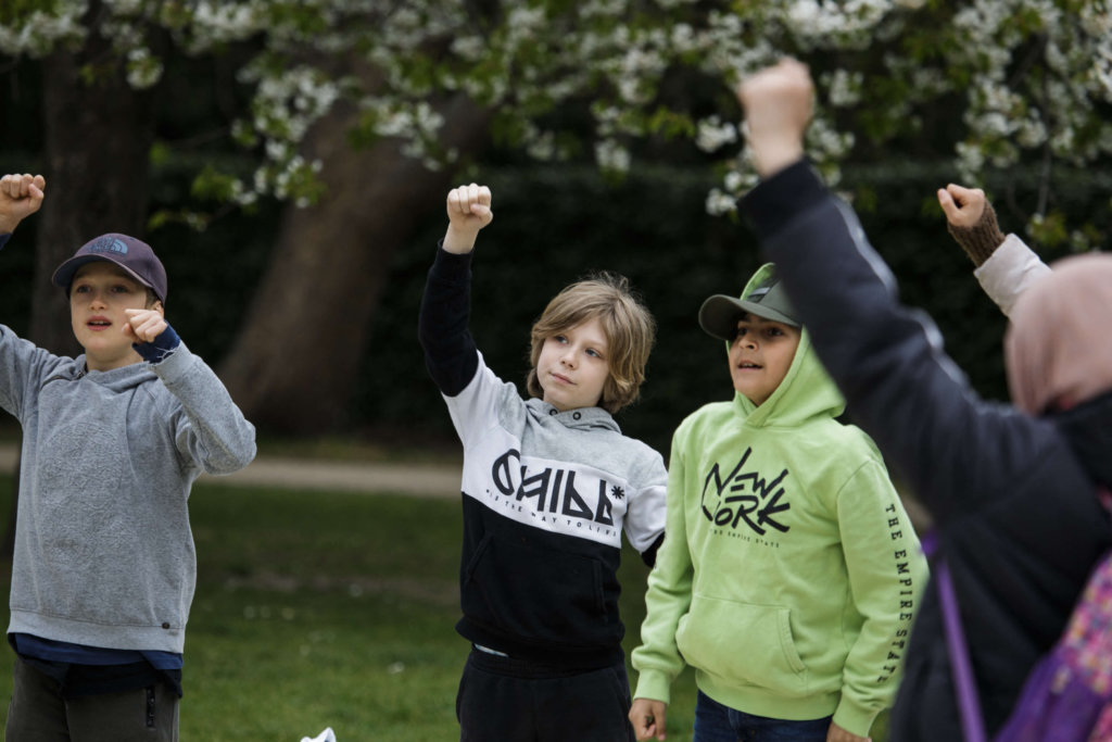 primary-school-children-in-denmark-make-an-eager-return-to-classes