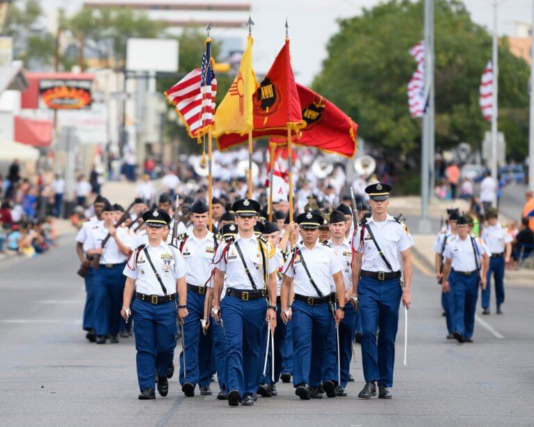 New Mexico Military Institute Unlocking The Door To Success   NMMI 3 Fair Day Parade Salido 768x614 