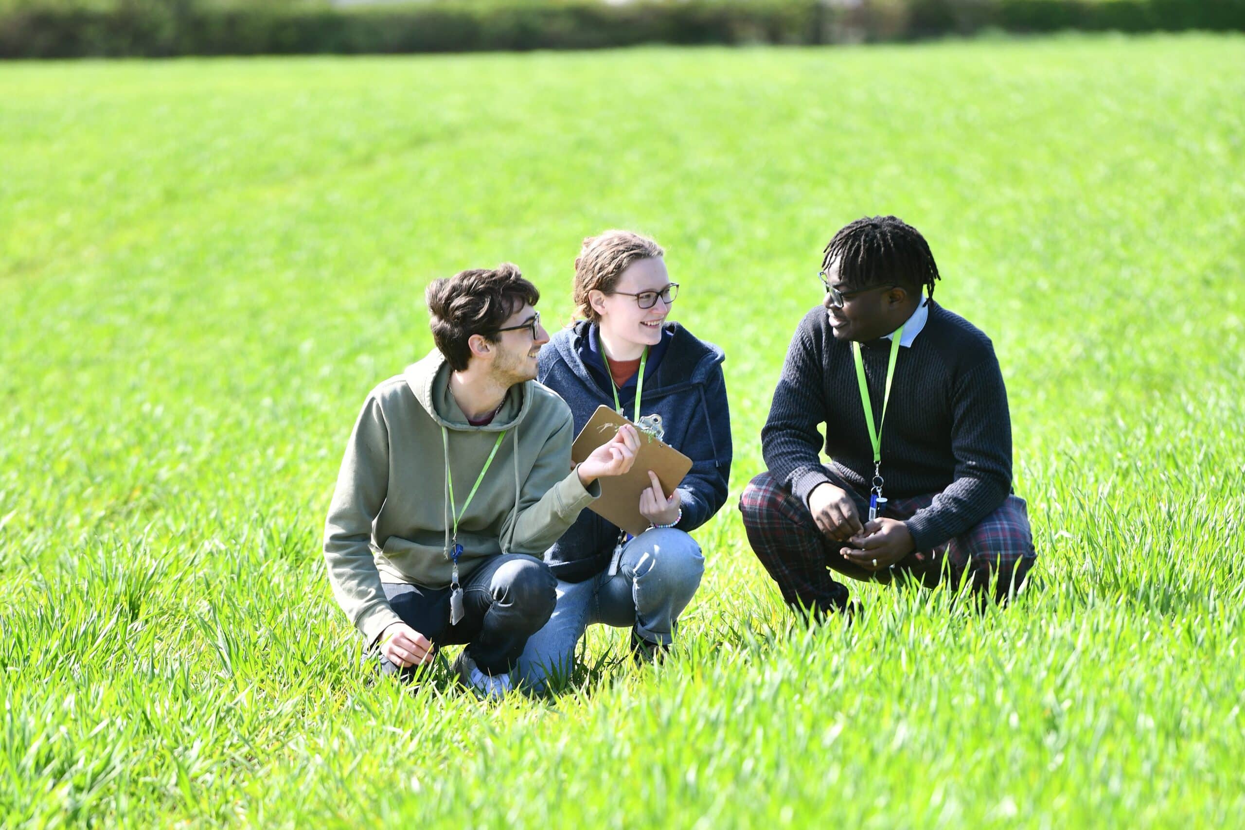 Writtle University College Students in a Field nearby. Source WUC