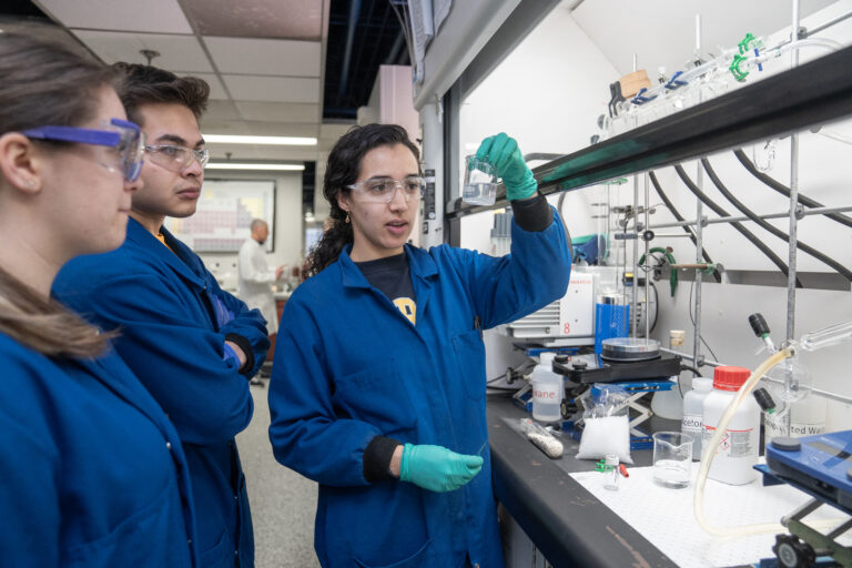 Undergraduate students can work alongside our expert researchers in their labs and become part of the scientific community that makes UA the top institution in North America for polymer science and plastics engineering.