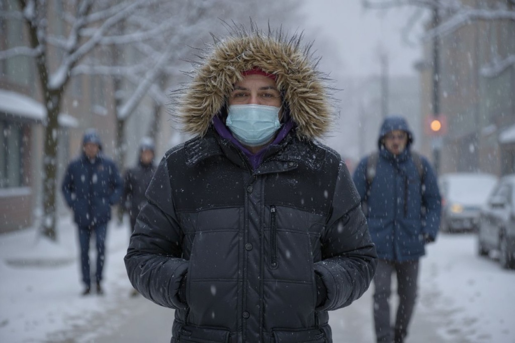 The extreme cold weather can affect your mental health. Source: