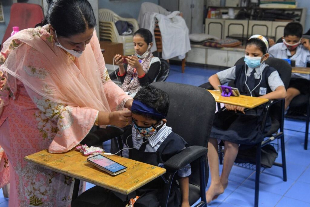 Many schools are even turning to audiobooks and e-learning content to educate its students. Source: Indranil Mukherjee/