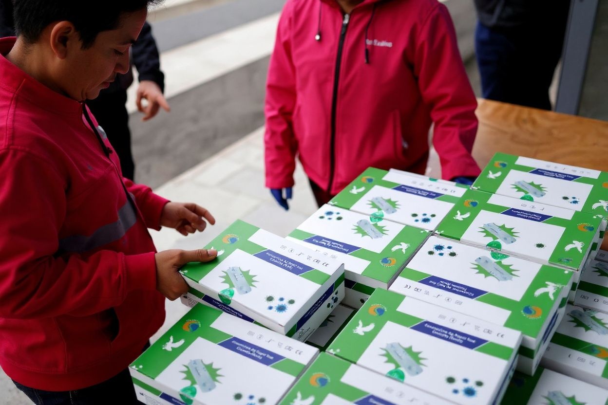 While there are no longer any free lateral tests in pharmaciesl students can order a free testing kit if they satisfy certain conditions. Source: Tolga Akmen/