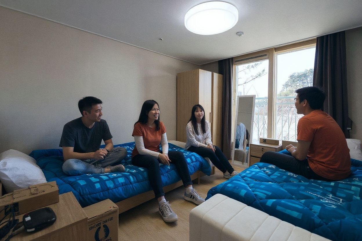 Renting in Korea can be expensive, but not if you share a room with one or two other friends.
Source: François-Xavier Marit/