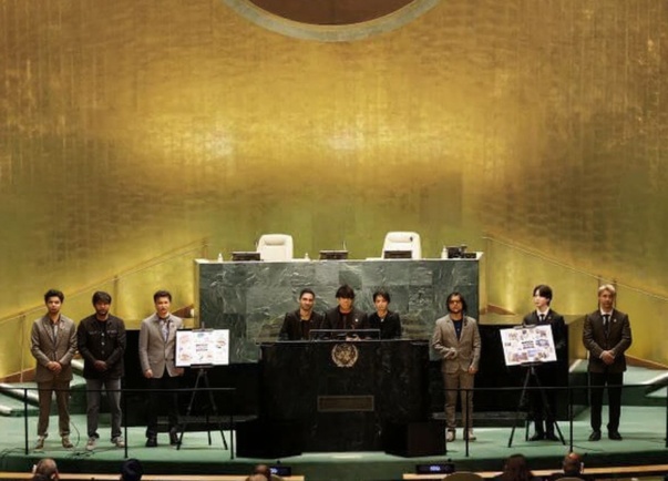 With their fame and influence, BTS hopes to celebrate diversity and send a message of positivity to the world. Source: Pool/Getty Images/North America/Getty Images via