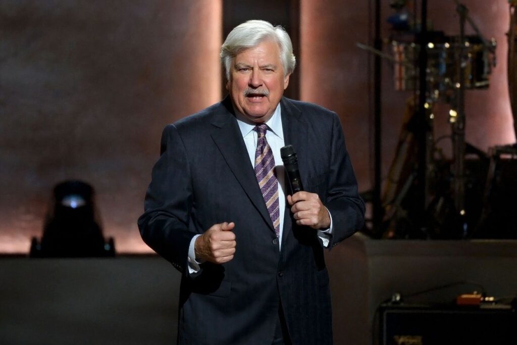 One of Emerson College’s alumni includes famed talk show host, Jay Leno. Source: Shannon Finney/Getty Images/