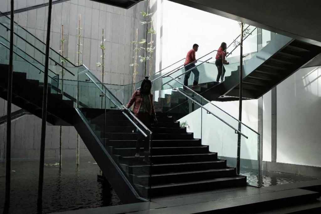 I.M. Pei’s structures were modern, but sensitive to the natural environment, especially light. Source: