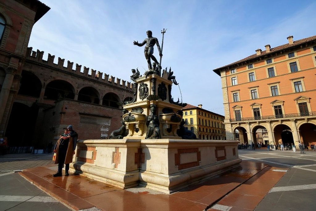 Bologna’s main square can be reached practically everywhere within a 15-minute stroll.