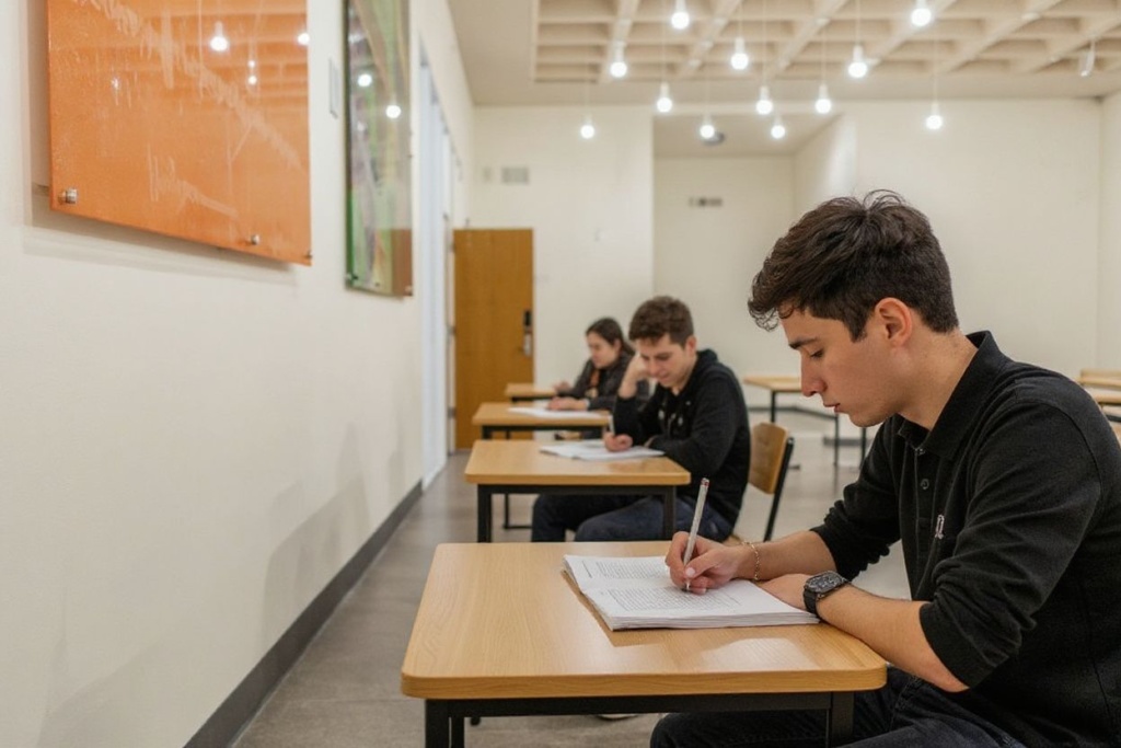 Whether the exam will take place in a classroom, examination hall, or studio, you will feel more at ease doing your papers in a familiar location. Source: