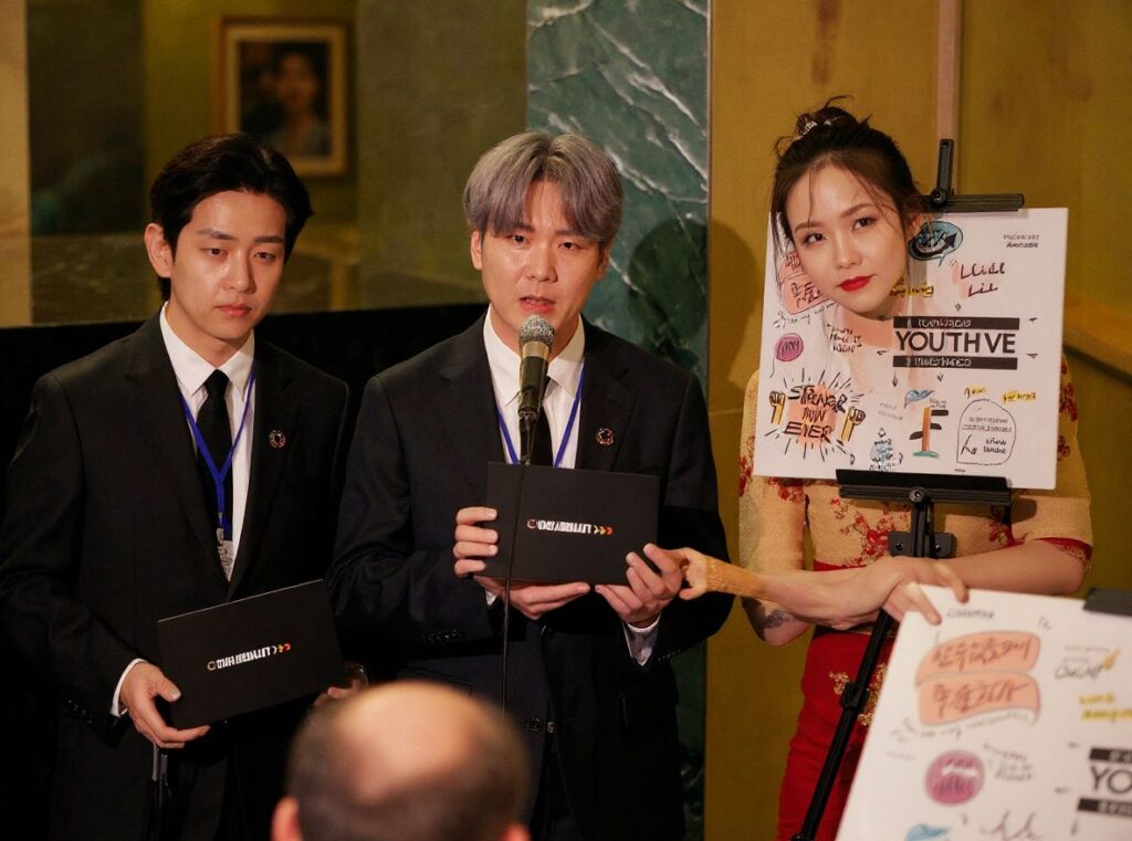 BTS’ power as one of South Korea’s biggest cultural exports has boosted the popularity of the Korean language worldwide. Source: John Angelillo-Pool /