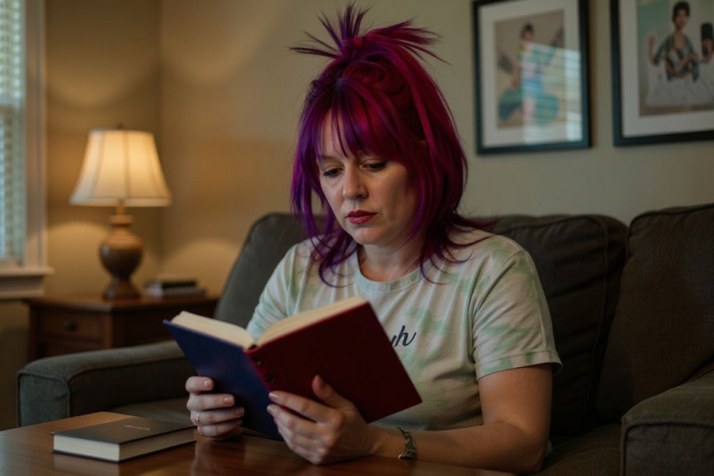 AUSTIN, TEXAS – APRIL 06:: Austin, TX drag queen Cheri Lake (she/her) who performs under the name ‘Brigitte Bandit’ reads a book in her home on April 06, 2023 in Austin, Texas. Cheri Lake, also known as Brigitte Bandit, was born and raised in Northwest Austin. At the age of 26, Lake joined the drag community in Austin, Texas after finding a sense of belonging and family amongst its members. She later embraced and adopted the name Brigitte Bandit after gaining inspiration from her mother who was a single parent and entertainer. In recent months, Bandit has taken on a position of advocacy and leadership as Texas legislators have sought to impose heavy restrictions on drag performances, deeming all such events as sexual in nature. Bandit, now 30, was assigned female at birth and identifies as a nonbinary performer within an industry predominantly dominated by cisgender men. When not performing, Bandit spends her time mostly alone – navigating hurt, healing and finding new creative ideas for future performances. Brigitte continues her fight in advocating for the rights of LGBTQIA+ and drag communities in Texas, while confronting the tension and misconceptions revolving around being a nonbinary drag performer.   Brandon Bell/Getty Images/ (Photo by Brandon Bell / GETTY IMAGES NORTH AMERICA / Getty Images via )