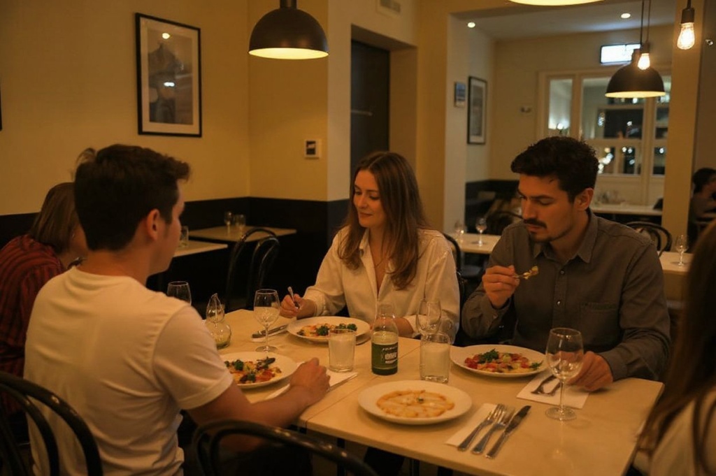 Diners eat food at an Italian restaurant in Sydney on October 11, 2021, as Sydney ended their lockdown against the Covid-19 coronavirus after 106 days. (Photo by Steven Saphore / )