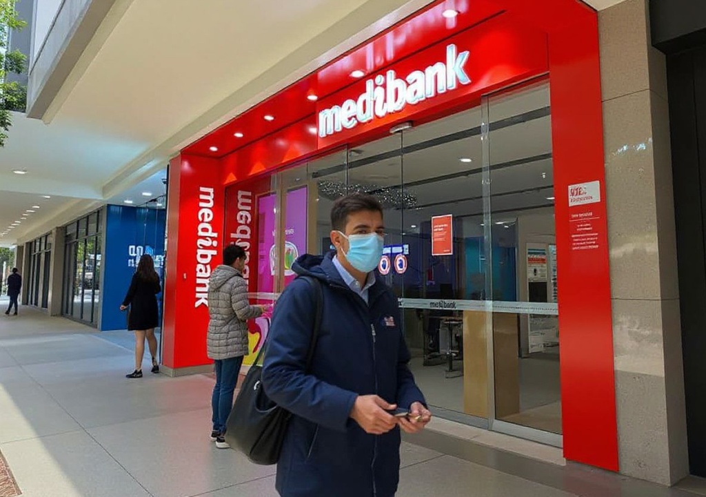 People walk past a shop front for Australia’s largest health insurance company Medibank, in Sydney on November 11, 2022. – Russian hackers carried out a cyberattack on Medibank that breached the data of 9.7 million people, including the country’s prime minister, police said 11 November. (Photo by Muhammad FAROOQ / )