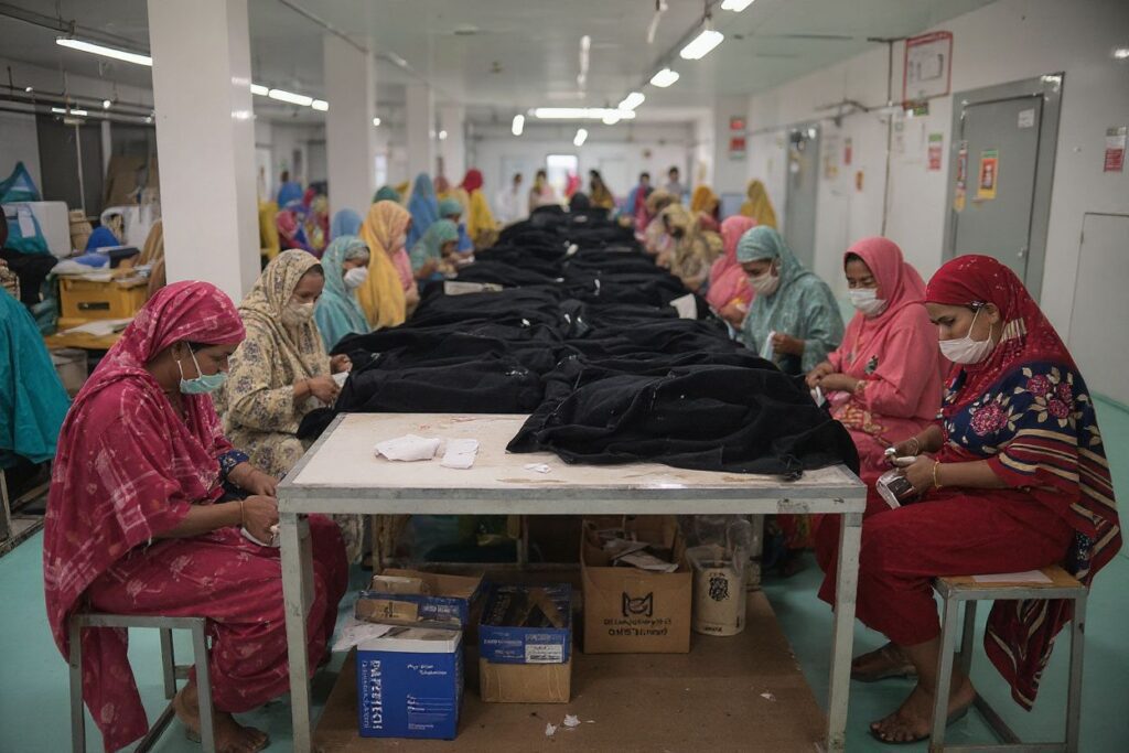 Most factories have inadequate toilets and many women have menstrual hygiene problems, even losing days at work because of this,” Rahman told The Guardian.  Source: Munir Uz zaman/