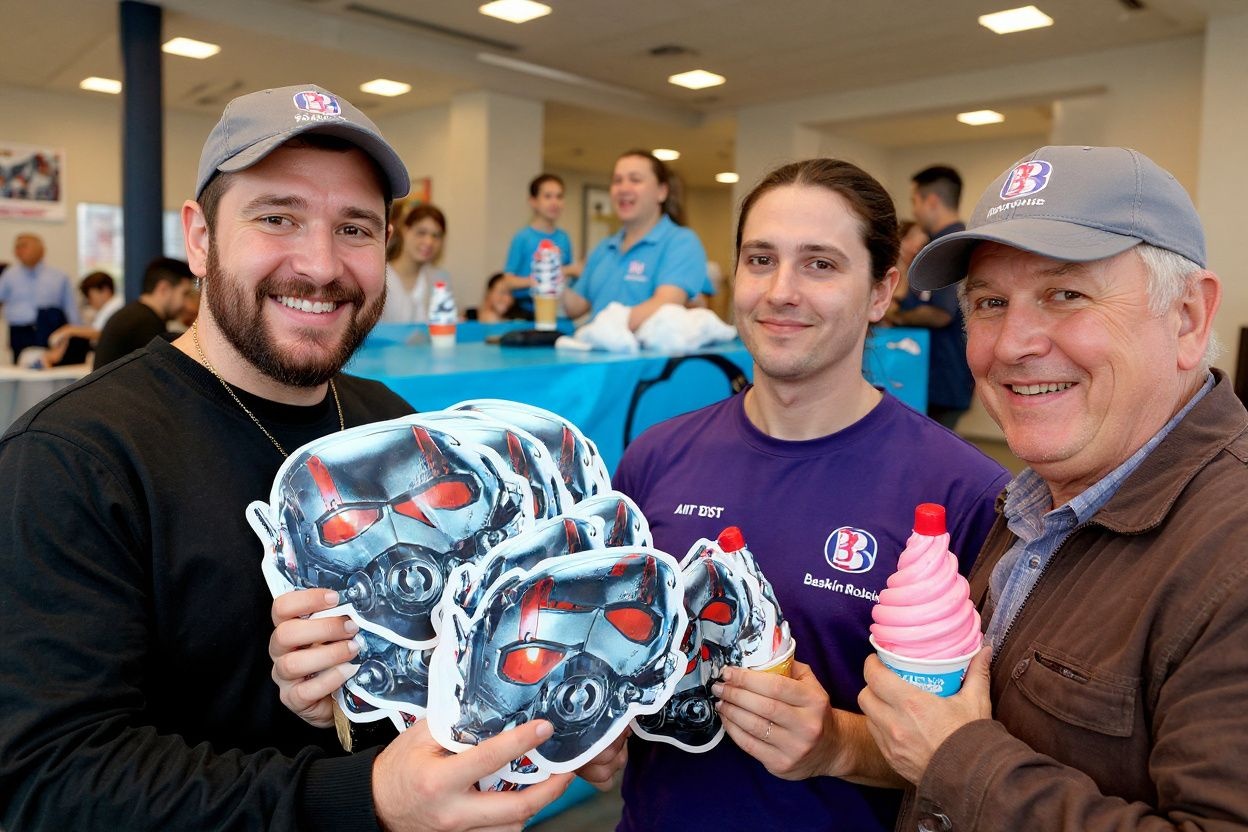 Baskin Robbins acknowledges their best employee – Ant-Man – with fun take away gifts during their 70th birthday celebration. Source: