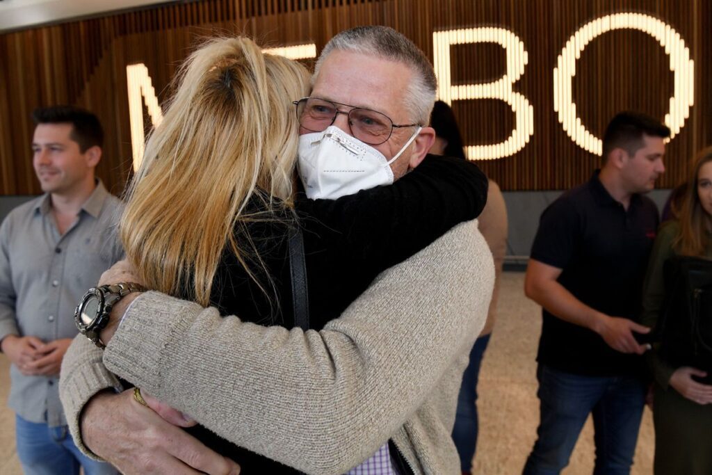 Families can now reunite as Australia opens its borders to the world. Source: William West /