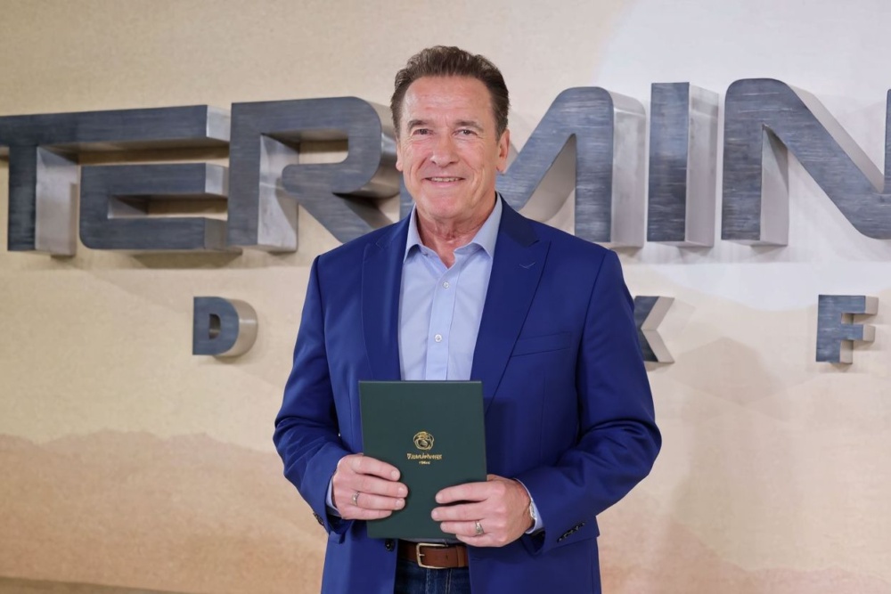 Schwarzenegger completed most of his degree remotely from California. Source: Tolga Akmen/