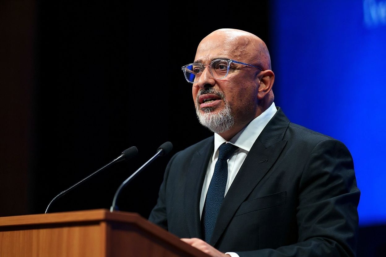 Britain’s Education Secretary Nadhim Zahawi speaks on the second day of the annual Conservative Party Conference being held at the Manchester Central convention centre in Manchester, northwest England, on October 4, 2021. (Photo by Paul ELLIS / )