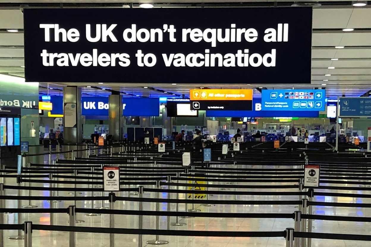 The UK doesn’t require all travellers to be vaccinated / Source: Ben FATHERS /