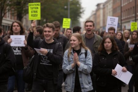UK students call for tuition fee reduction, rent rebates