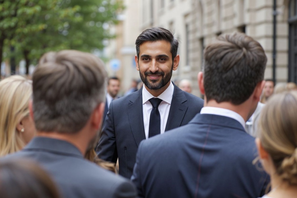 Britain’s Prime Minister Rishi Sunak  welcomes guests for a Coronation Big Lunch organised in Downing Street, in London, on May 7, 2023. Thousands of local street parties were planned on May 7, 2023 on the second day of events to mark the coronation of King Charles III, ending with a concert in front of 20,000 people at Windsor Castle. (Photo by Odd ANDERSEN / )