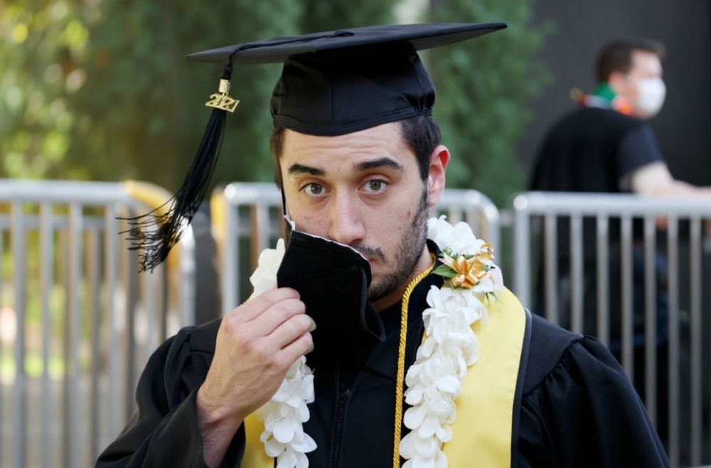 Going to college is a different experience during the pandemic. Source: Mario Tama/Getty Images/