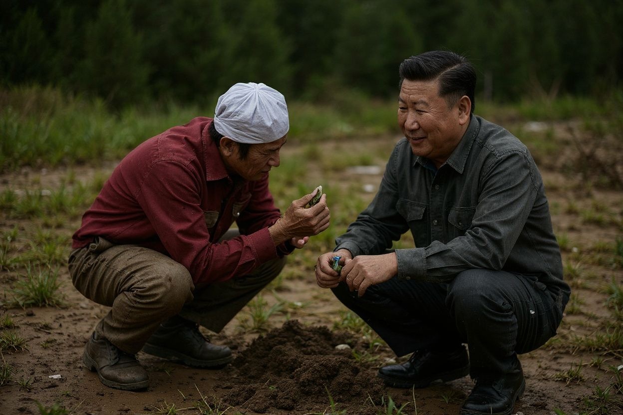Not many world leaders can claim to have gotten their hands dirty on manual work, but President Xi sure can. Source: