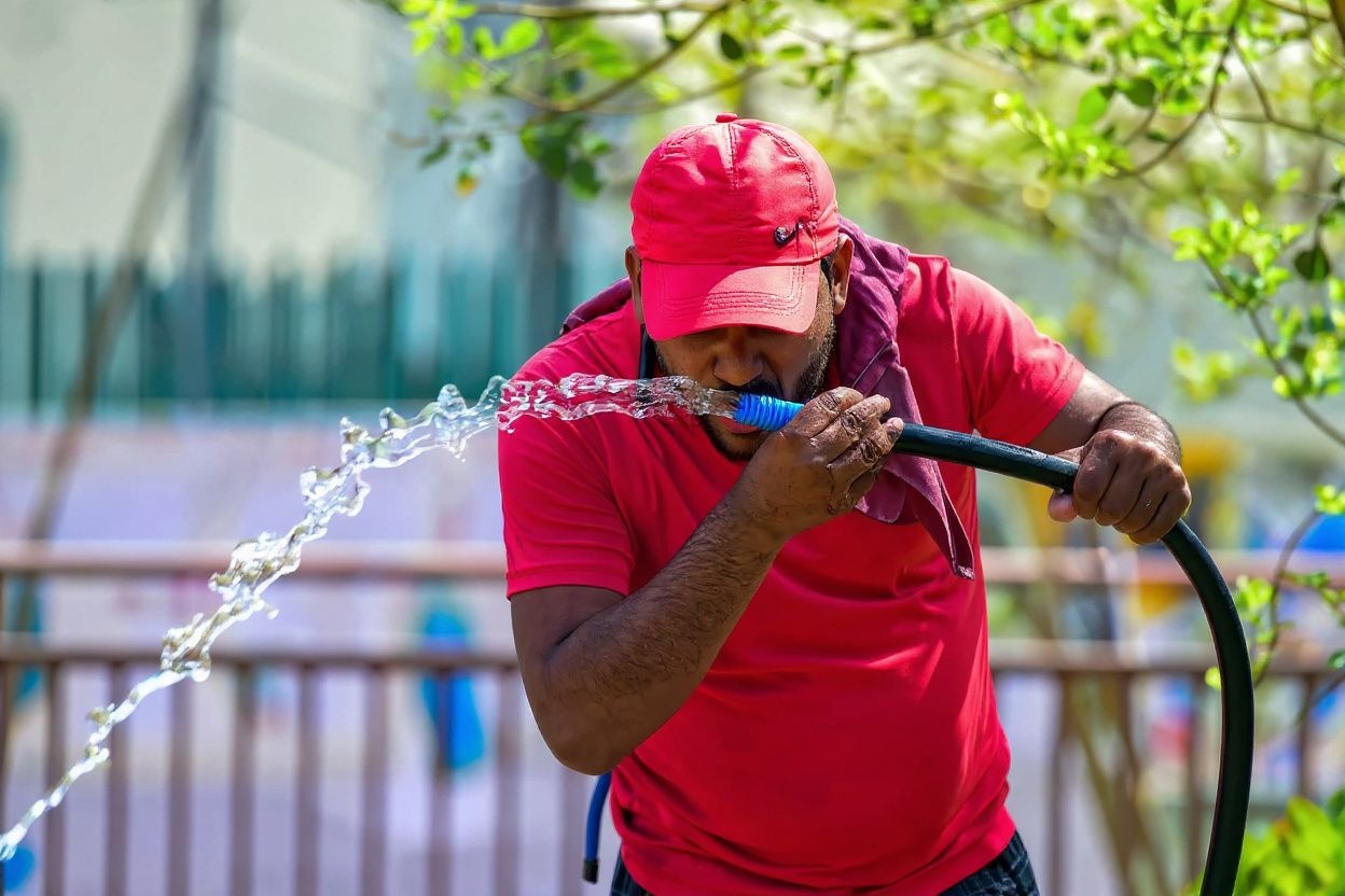 Staying hydrated is of the utmost importance. Source: Sanjay Kanojia /