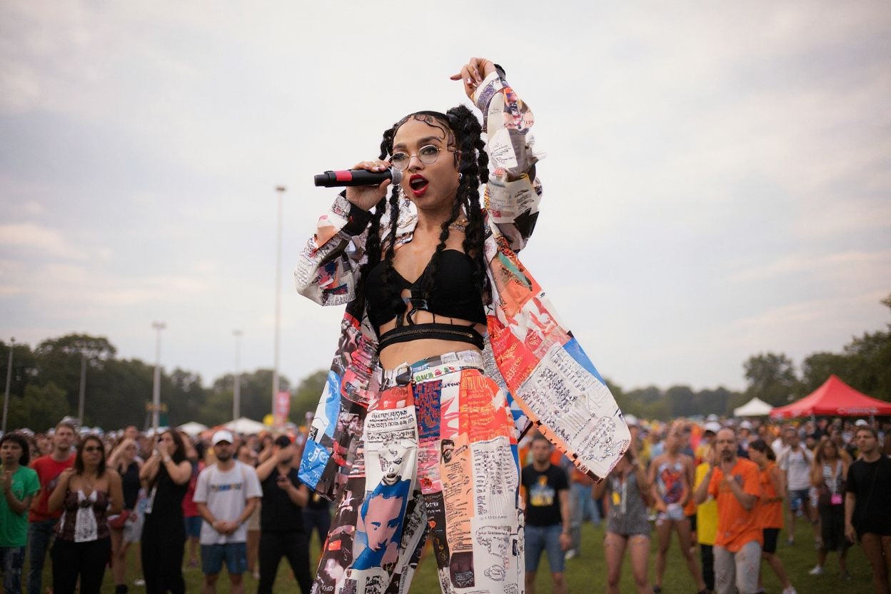FKA Twigs performed at Pitchfork Music Festival in 2014 in Chicago. Source: Daniel Boczarski/