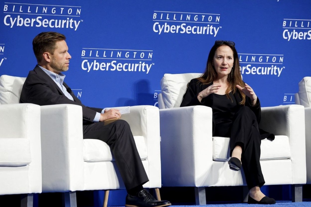 WASHINGTON, DC – SEPTEMBER 08: Director of National Intelligence Avril Haines delivers remarks during a fireside chat with Jason Payne (L), the Chief Technology Officer at Microsoft Federal, during the Billington Cybersecurity Summit at the Ronald Reagan Building and International Trade Center on September 08, 2023 in Washington, DC. Haines spoke on a range of topics pertaining to the intelligence community and the 17 different federal agencies.   Anna Moneymaker/Getty Images/ (Photo by Anna Moneymaker / GETTY IMAGES NORTH AMERICA / Getty Images via )
