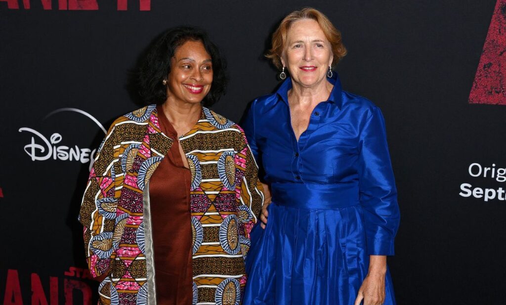 Fiona Shaw and her wife at the premiere of ‘Andor’. Source: Robyn Beck /
