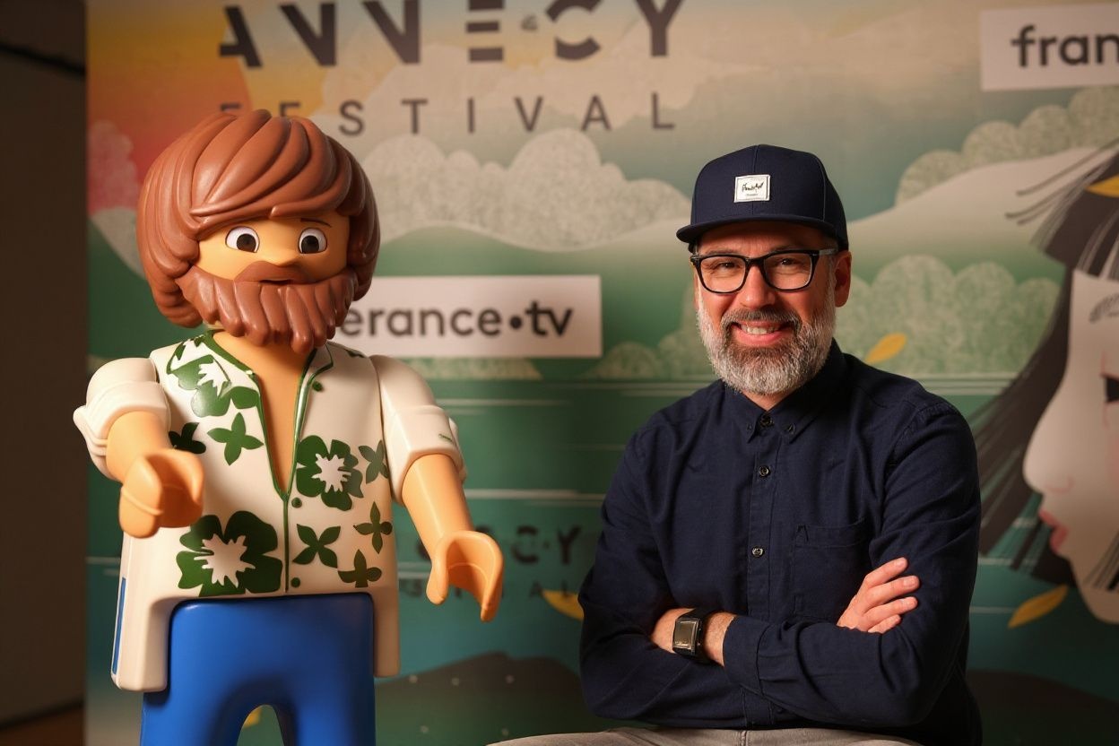 US animator and director of “Playmobil le film” Lino Di Salvo at the Annecy International Animation Film Festival.Source: Jean-Pierre Clatot/