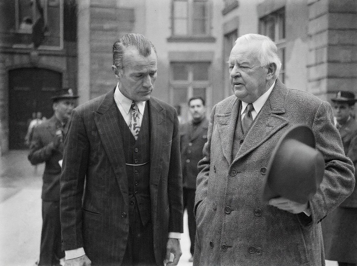 Herbert Hoover (right) was a member of Stanford University’s inaugural class. Source: