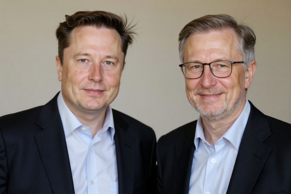 Elon Musk met Peter Thiel when they wree both young entreprenurs and eventually merged their startups together. Source: Ludovic Marin/Pool/