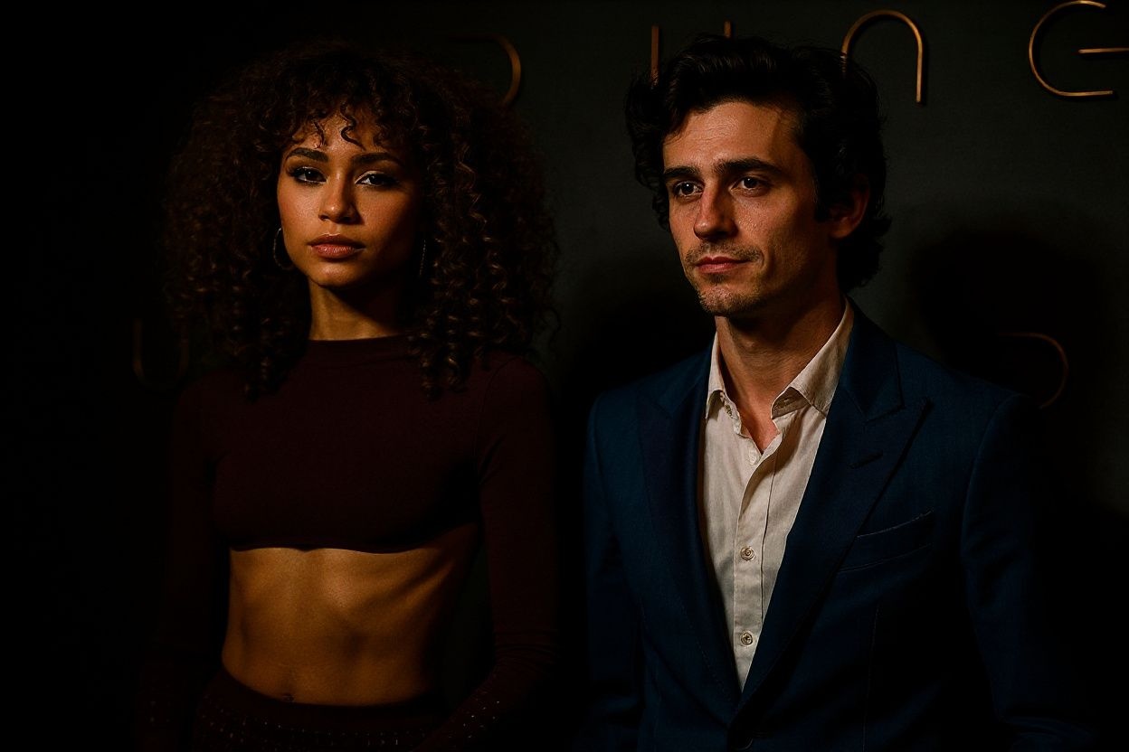 US actress Zendaya Coleman, aka Zendaya (L) and French-American actor Timothee Chalamet pose during a photocall ahead of the avant-premiere of the science-fiction movie “Dune” at the Grand Rex cinema hall in Paris on September 6, 2021. (Photo by Christophe ARCHAMBAULT / )