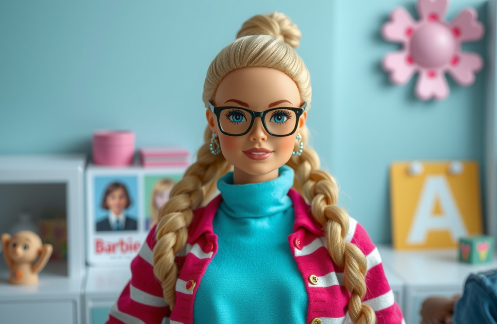 Created by MATTEL, Barbie’s slogan states, “You Can Be Anything”, and Barbie is proof of that with more than 200 careers on her resume., shot on Canon EOS R5, 24-70mm f/2.8 lens, RAW photograph, unedited, candid moment, natural lighting, photojournalistic style | NEGATIVE: AI generated, artificial, computer generated, digital art, 3d render