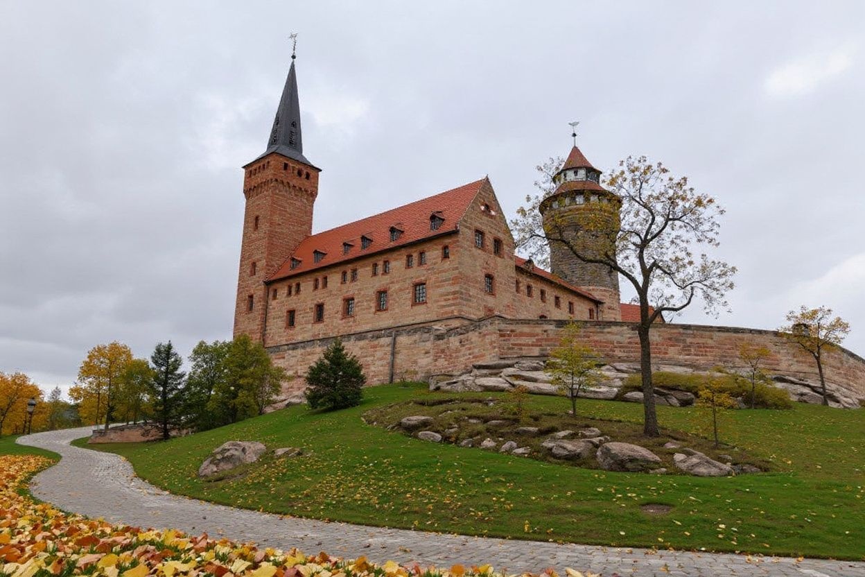 The Imperial Castle (Kaiserburg or Nuernberger Burg) is a landmark of Nuremberg, southern Germany. Source: Christof Stache/