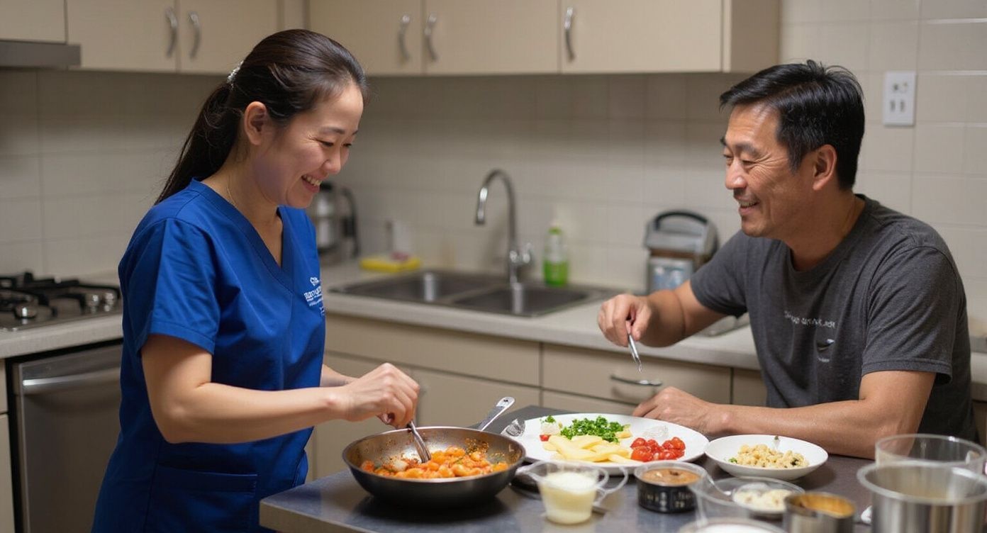While her life as a registered nurse can be hectic, Wong is happy that she has work-life balance, and spends her time off cooking with her partner. Source: