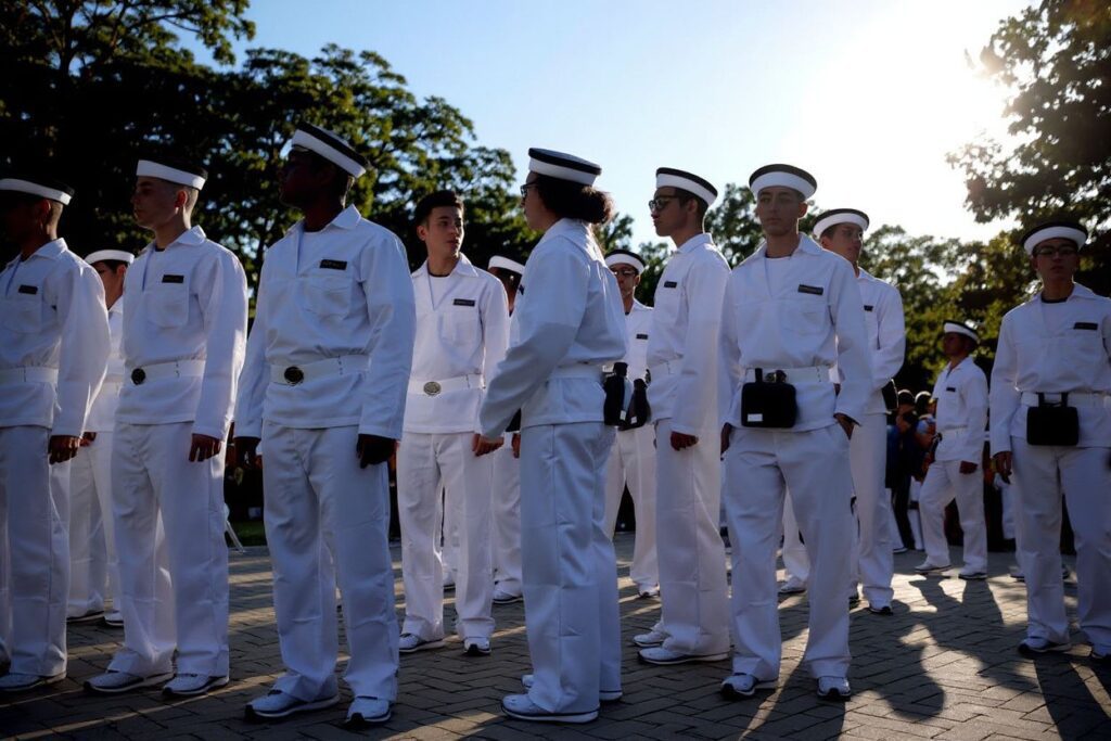 Among 60 international students are admitted to the United States Naval Academy each year. These students have their tuition, room, board, medical and dental costs completely covered during their four year tenure at the academy.
