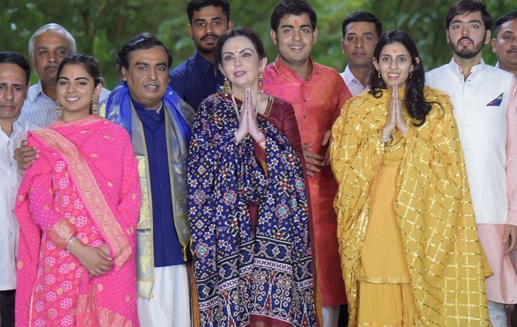 Mukesh Ambani’s family played a critical role in his success. Source: