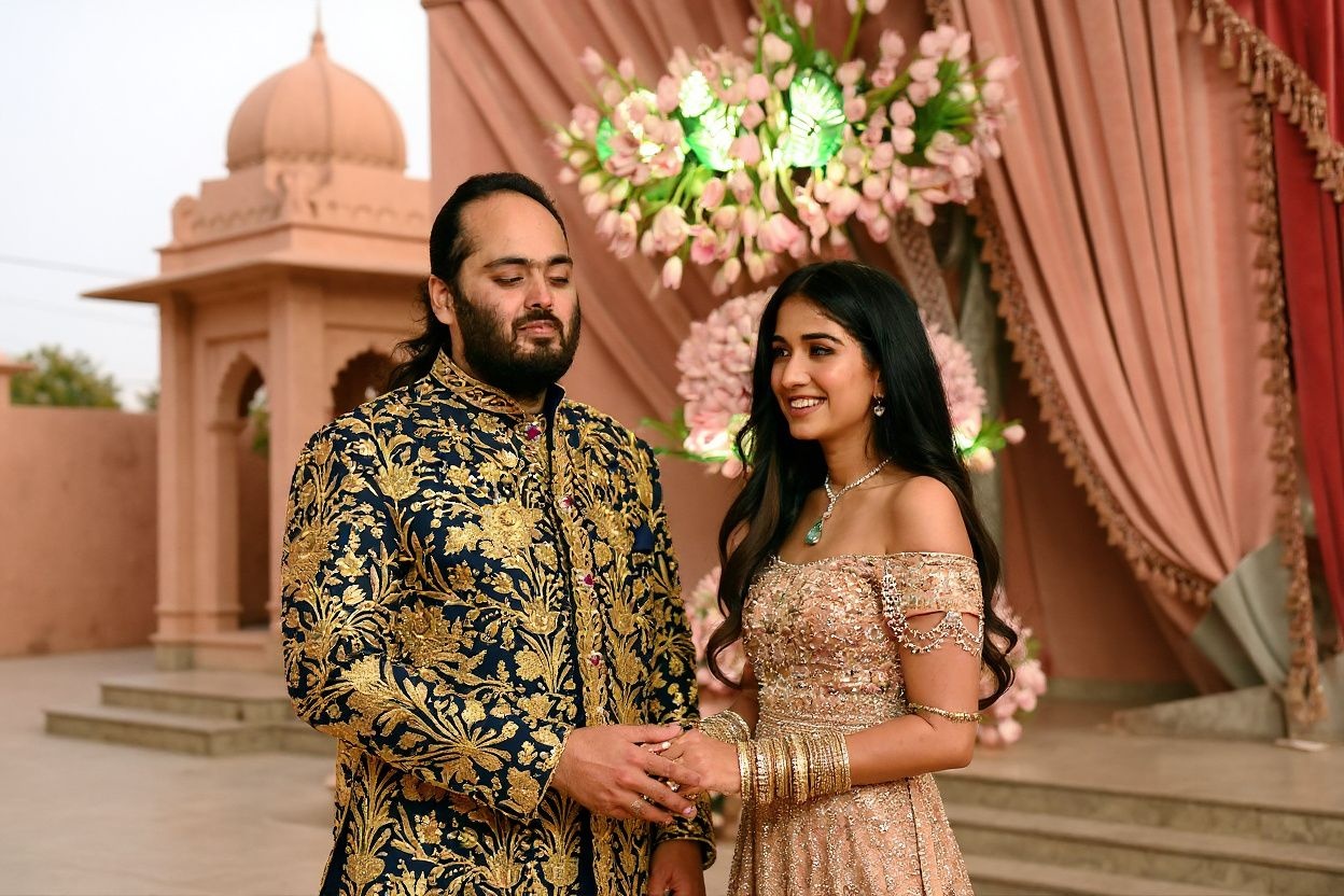 Anant proposed to Radhika in 2023 at the sacred Shrinathji Temple in Nathdwara, Rajasthan. Source: