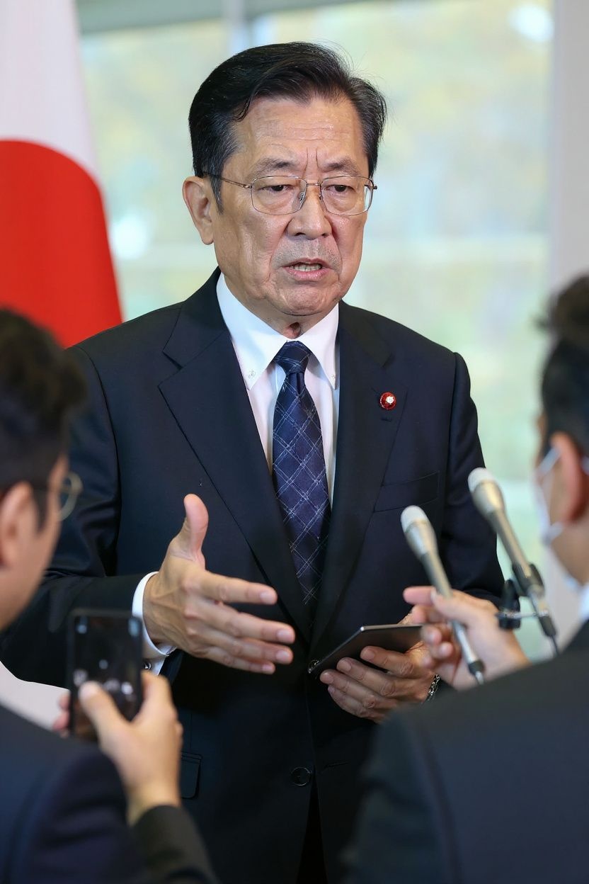 Japan’s Prime Minister Fumio Kishida answers questions from reporters regarding the response to the Omicron COVID-19 variant at his office in Tokyo on November 29, 2021 as Japan will reinstate tough border measures, barring all new foreign arrivals. Source: Jiji Press/Japan Out/