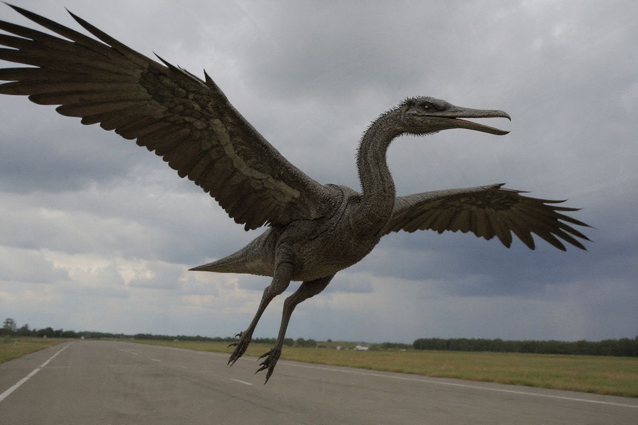 If the flying capabilities of a Quetzalcoatlus could be converted into air miles, you’d get to travel first class for the rest of your life. Source: Toru Yamanaka/