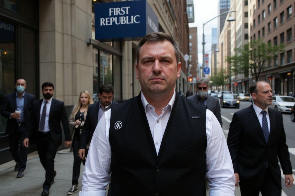 NEW YORK CITY – MAY 01: People walk past a First Republic bank in Manhattan on May 01, 2023 in New York City. In a deal announced early Monday, JPMorgan Chase is buying most assets of First Republic Bank. The deal, which protects the deposits of First Republics customers, comes after the nations second-largest bank failure ever.   Spencer Platt/Getty Images/ (Photo by SPENCER PLATT / GETTY IMAGES NORTH AMERICA / Getty Images via )
