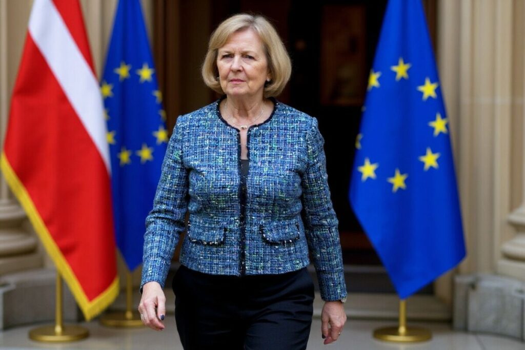 Denmark’s Prime Minister Mette Frederiksen arrives for the second day of a special European Council summit in Brussels on February 21, 2020, held to discuss the next long-term budget of the European Union (EU). Source: KENZO TRIBOUILLARD/