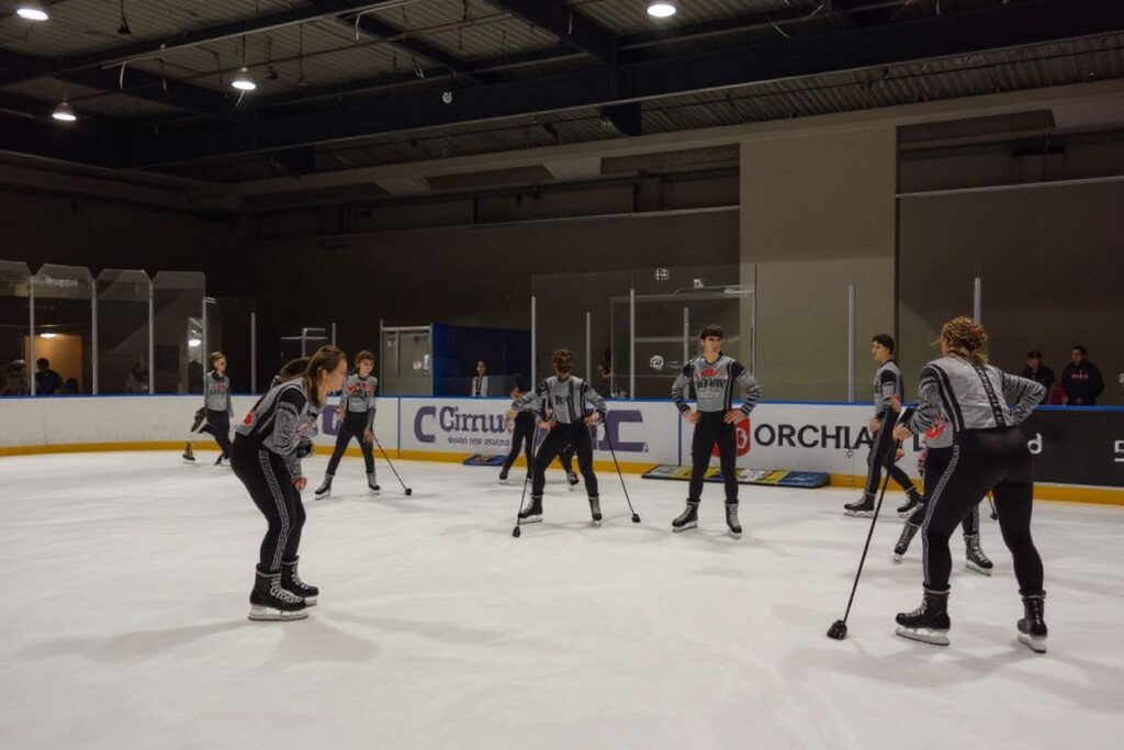 Members of Canadian circus troop “Cirque du Soleil” work backstage ahead of the troop’s acrobatic performance on ice. Source: Gints Ivuskans/